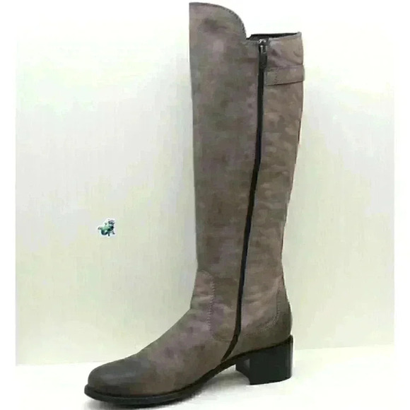 Donald Pliner Muriel Women's Brown Distressed Leather Knee High Boots Size US 10 - Picture 4 of 11